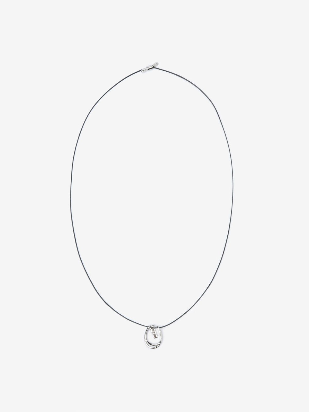 바운더리(BOUNDARY) METAL RING B-LOGO KNOTTED NECKLACE_B261PHJ007