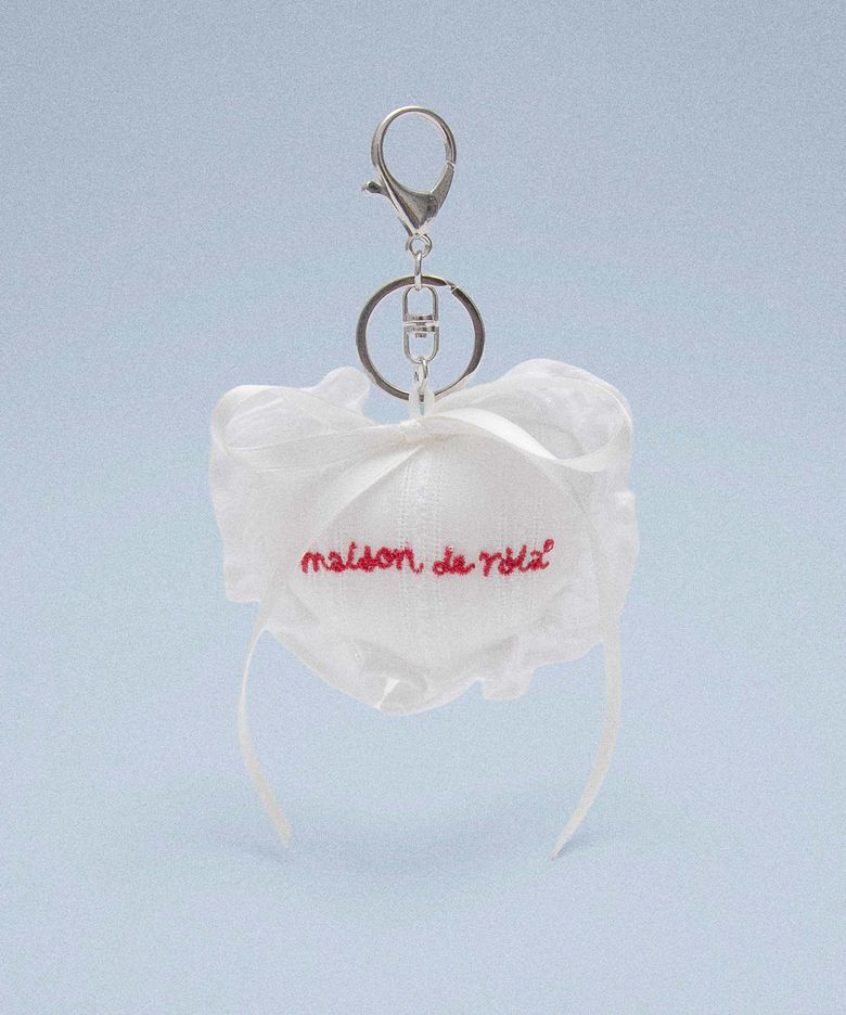 HEART KEYRING WHITE