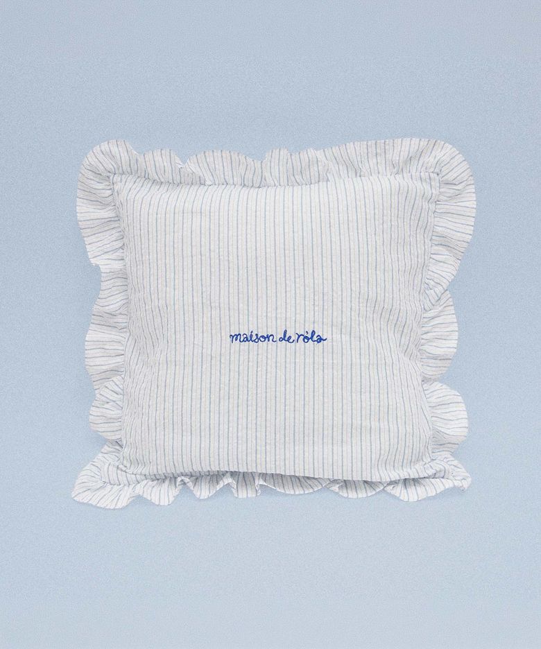 STRIPE CUSHION LIGHT BLUE