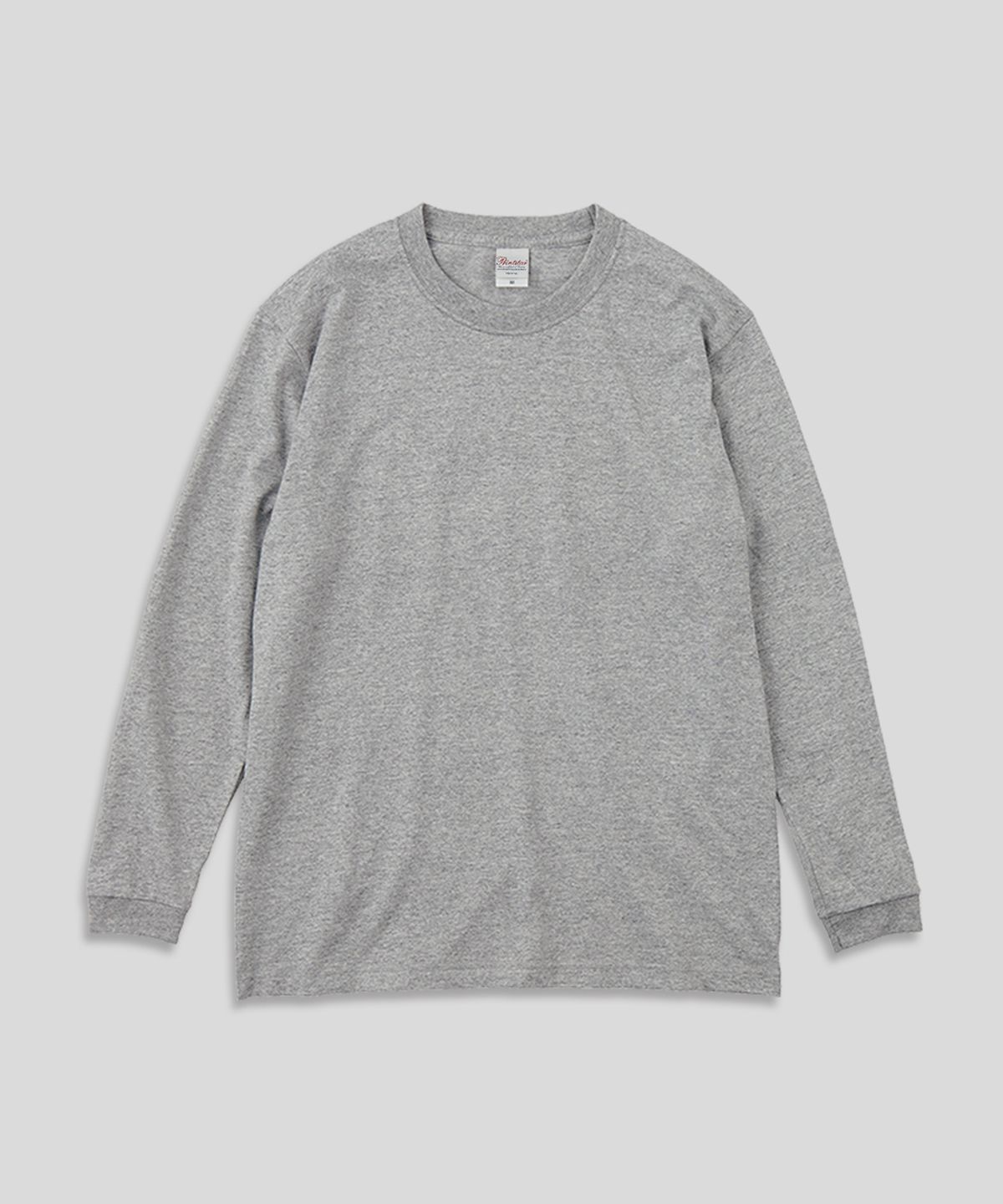 프린트스타(PRINTSTAR) 14수 7.4oz 헤비웨이트 라운드 오버핏 무지 긴팔 티셔츠 - 그레이