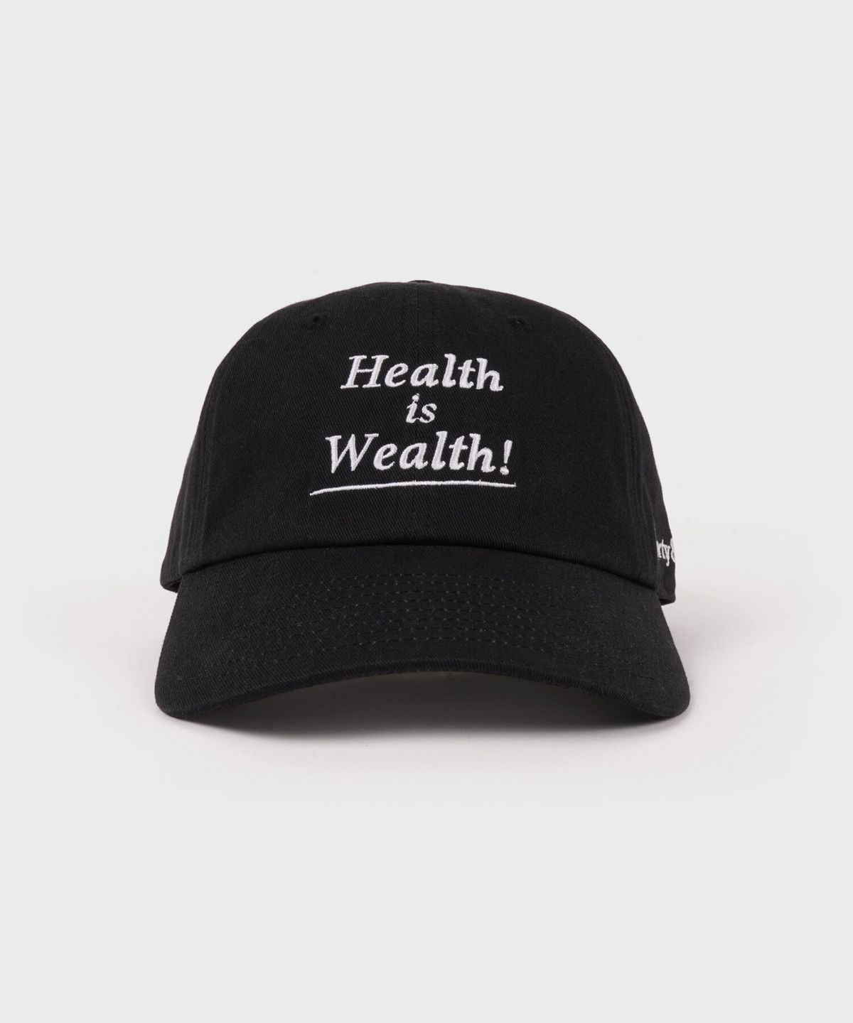 스포티앤리치(SPORTY&RICH) Health is Wealth 캡 - 페이디드 블랙 R265AOH008