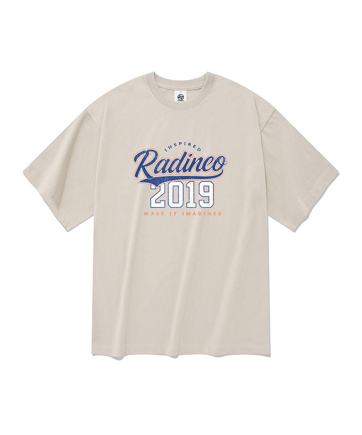 라디네오(RADINEO) 베이직 로고 반팔 티셔츠 베이지