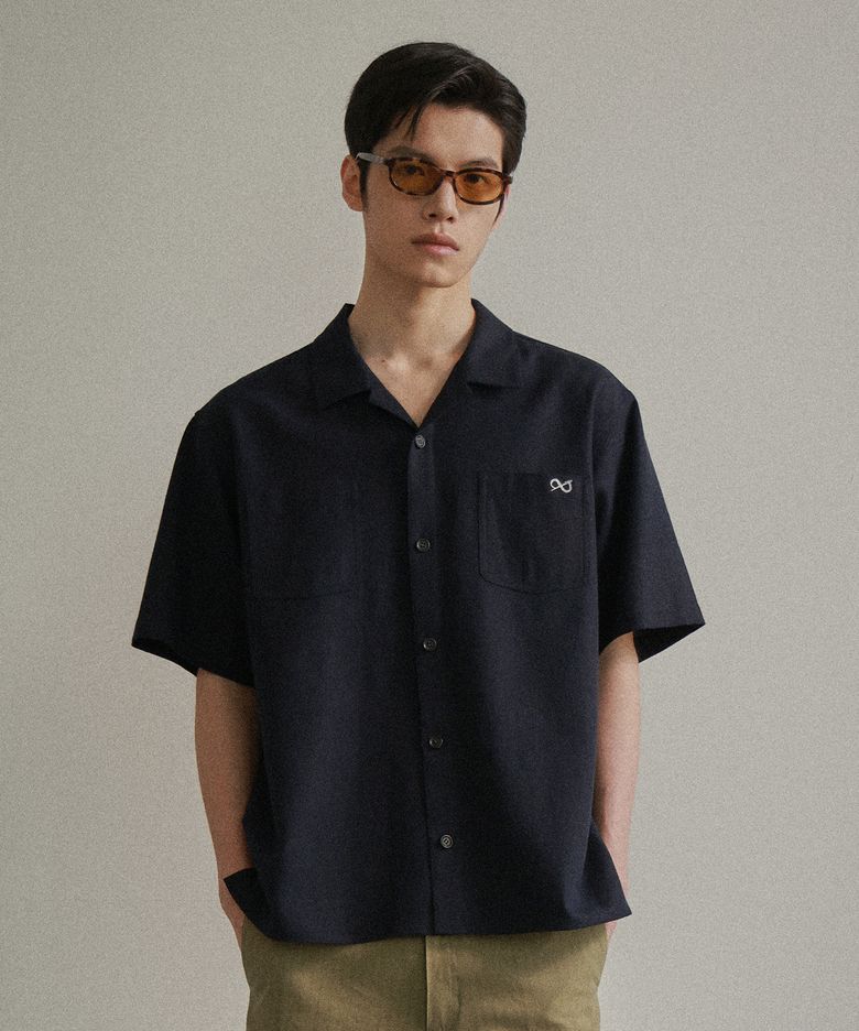 [COLLECTION LINE] 90s 프렌치 무드 포켓 셔츠 네이비