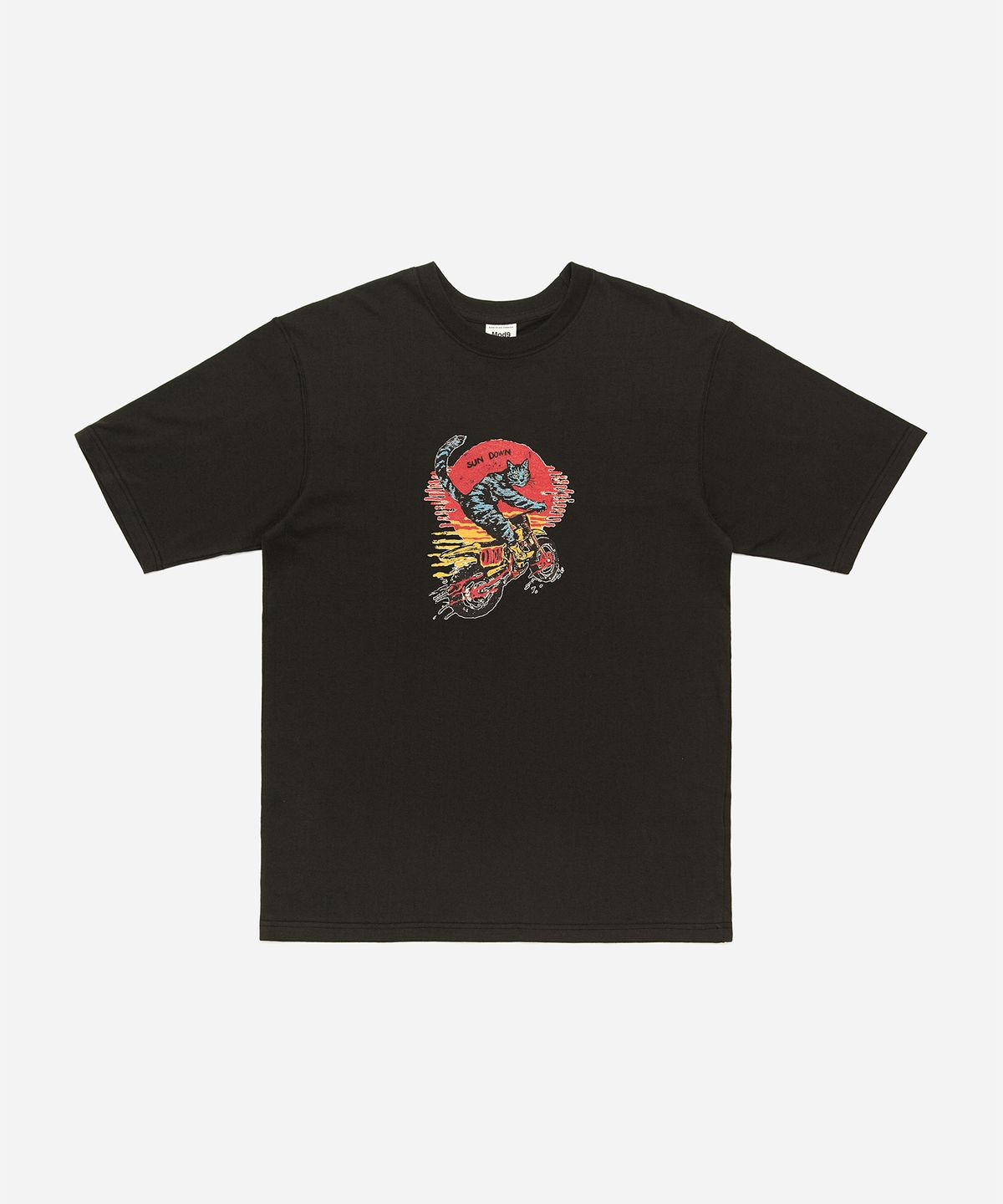 모드나인(MODNINE) Sun Down - Oversized T-Shirt Black
