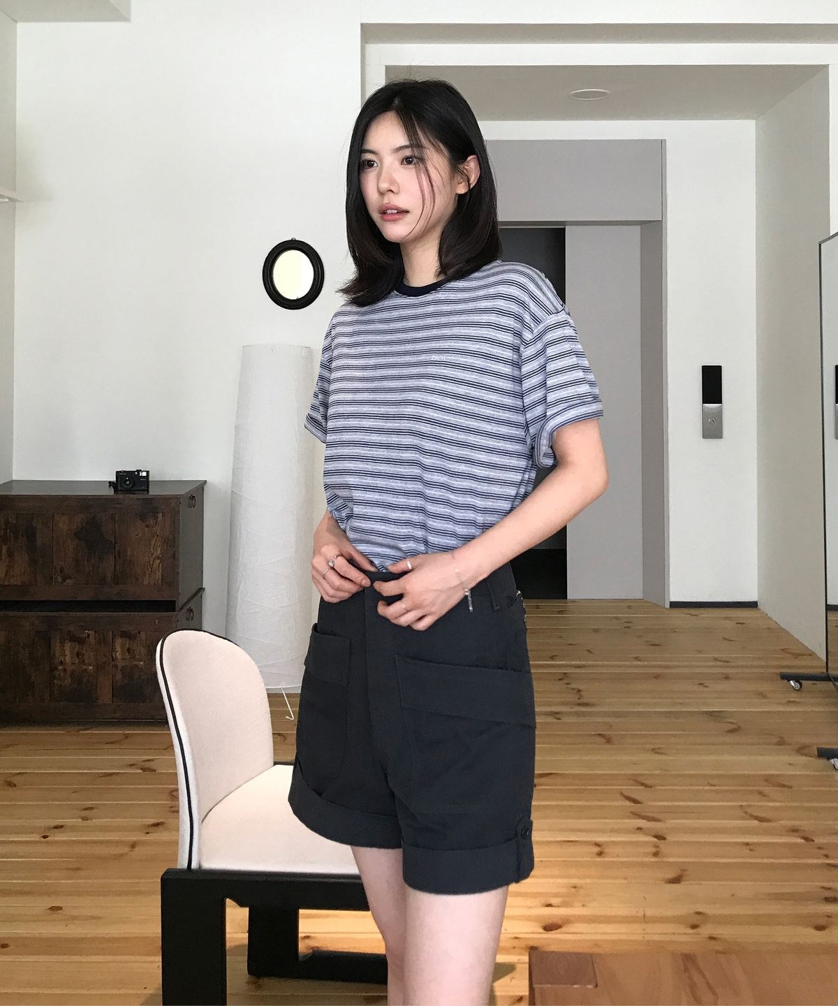그로브(GROVE) TANI STRIPE H/S T-SHIRT (4COLOR)