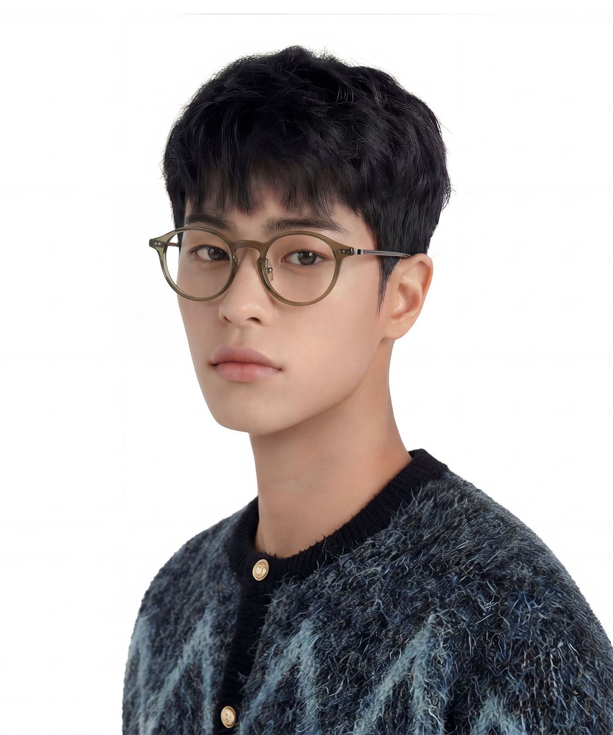웨어웨어(WEARWHERE) MELO 03 Khaki 블루라이트 차단 안경