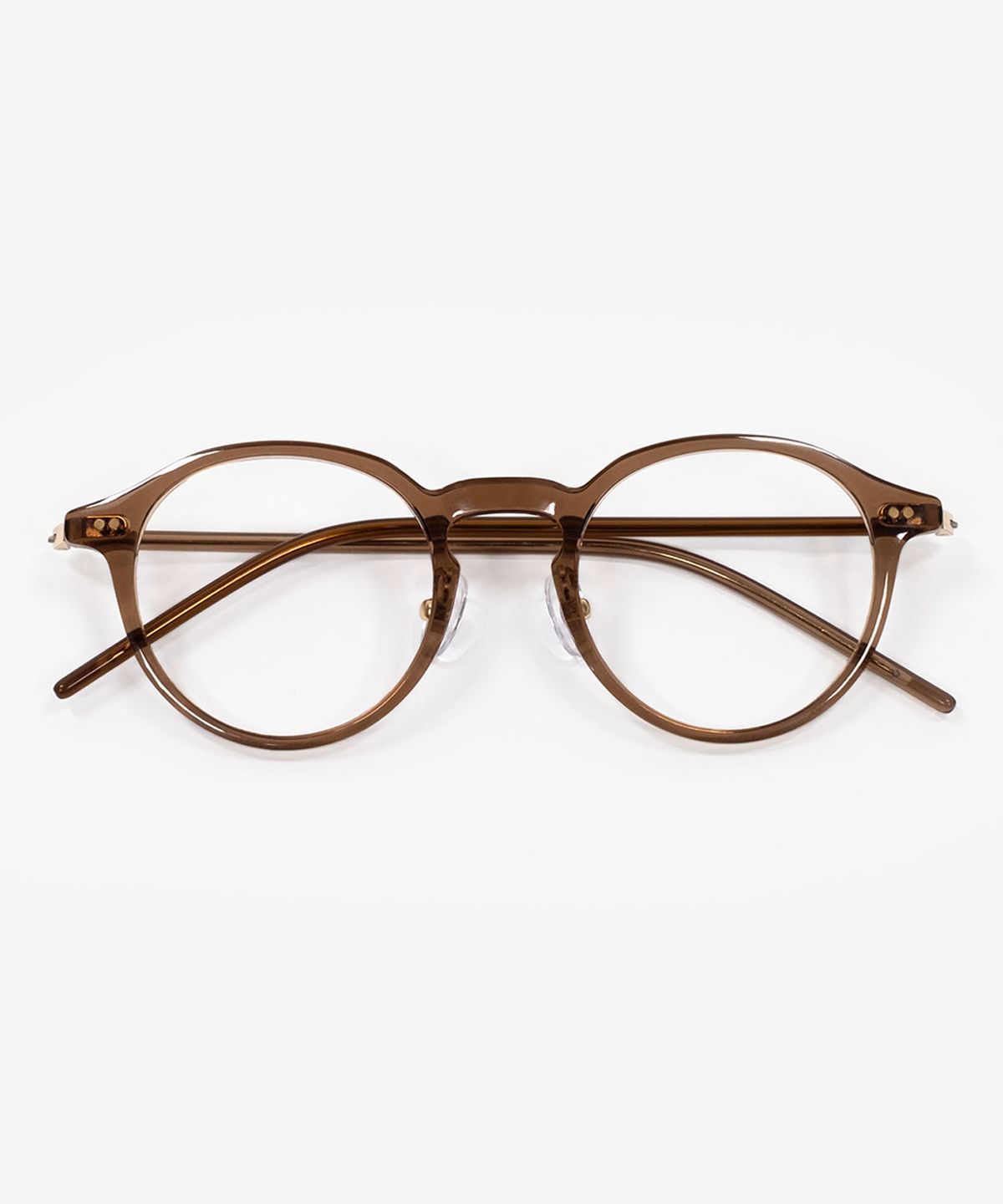 웨어웨어(WEARWHERE) MELO 03 Crystal Brown 블루라이트 차단 안경