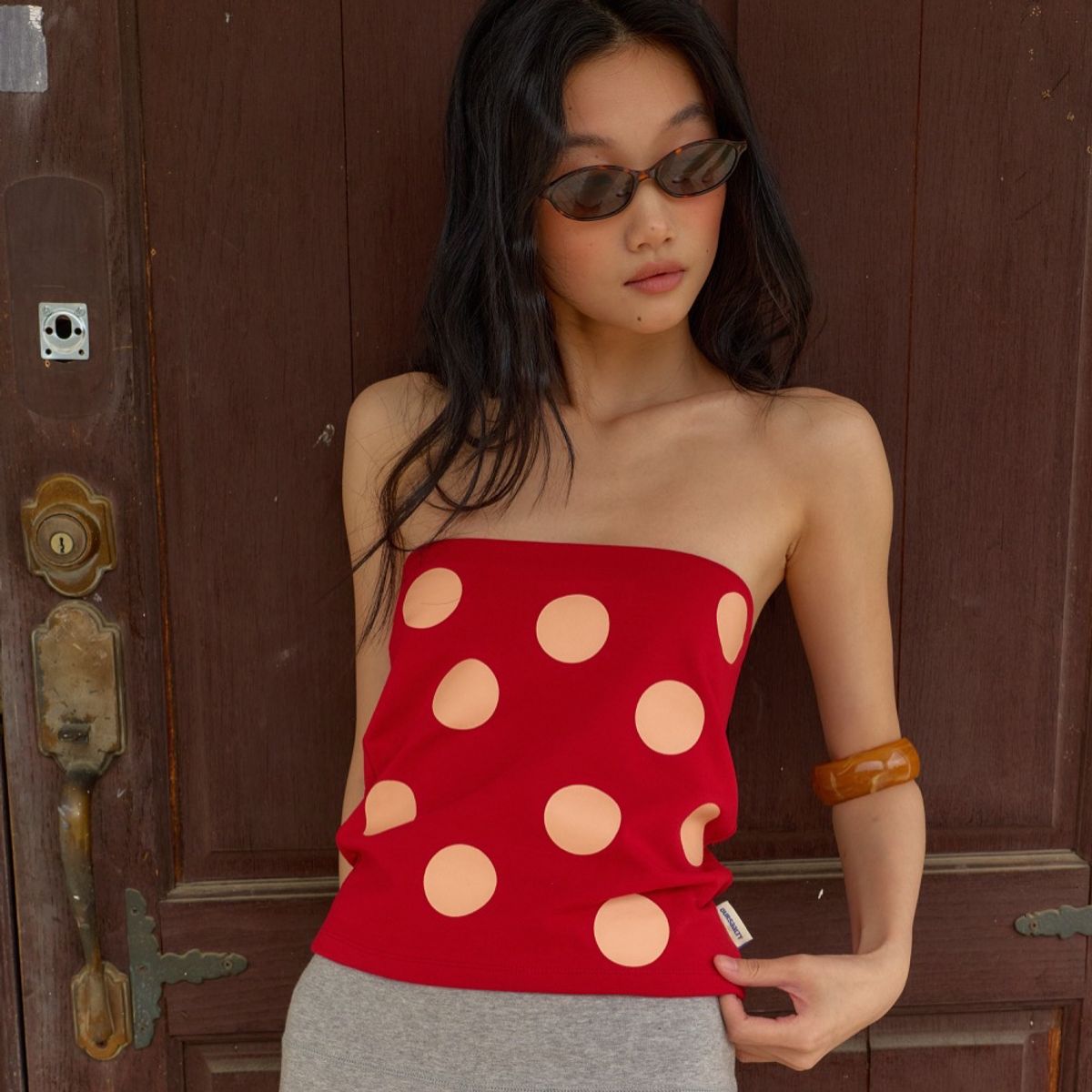 아우어솔티(OURSAALTY) Candy Dot Tube / Berry red
