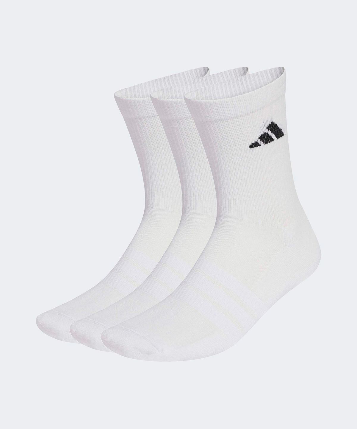 아디다스(ADIDAS) 쿠션 스포츠웨어 크루 삭스 3켤레 팩 - 화이트:블랙 / JZ0530