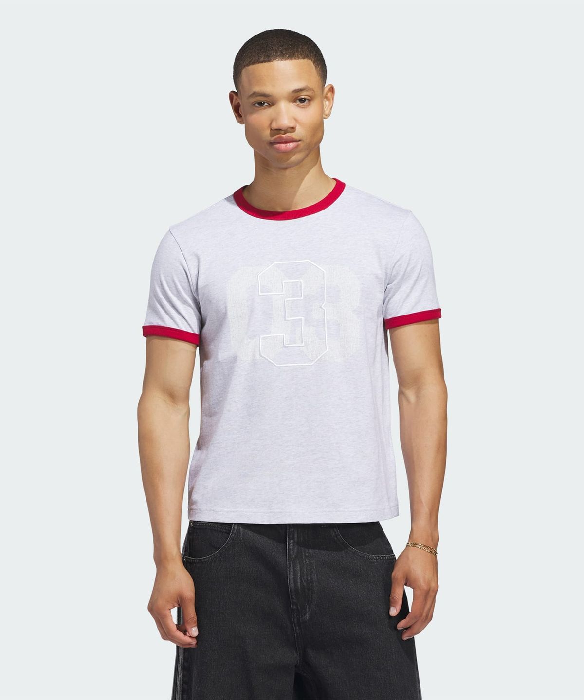아디다스(ADIDAS) TEXAS A&M AGGIES 오리지널스 트레포일 링거 티 - 라이트그레이 / KT7868
