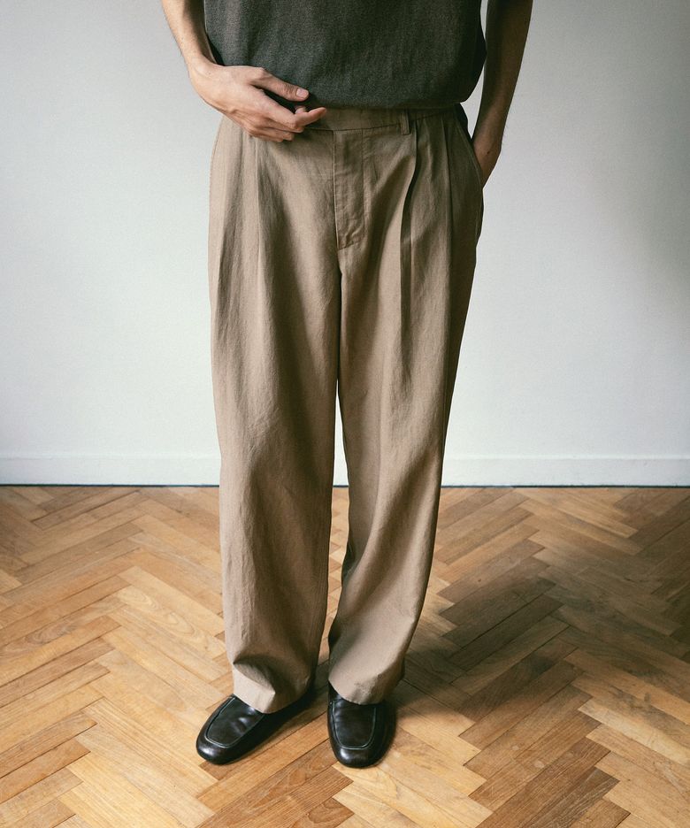 Santiago Linen Pants Flexible (Khaki)