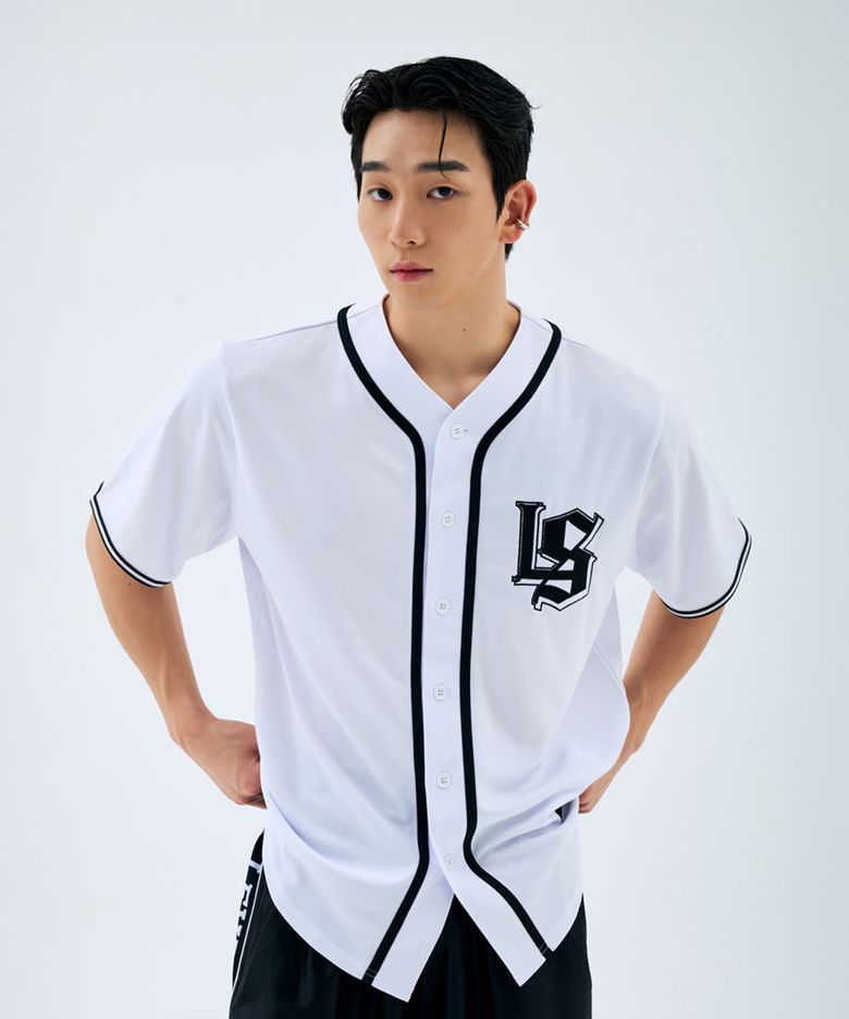 Mesh Baseball Regular-fit Jersey_White