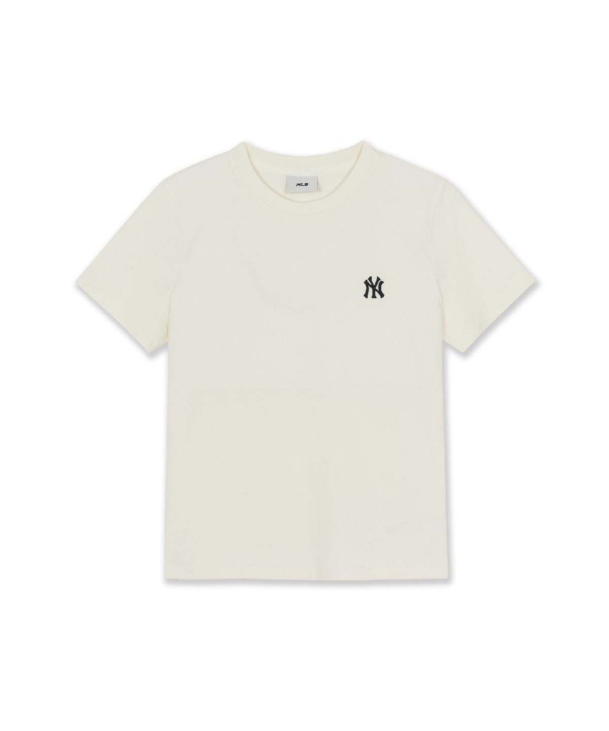 엠엘비(MLB) 여성 베이직 스몰로고 슬림핏 반팔 티셔츠 NY (Cream)