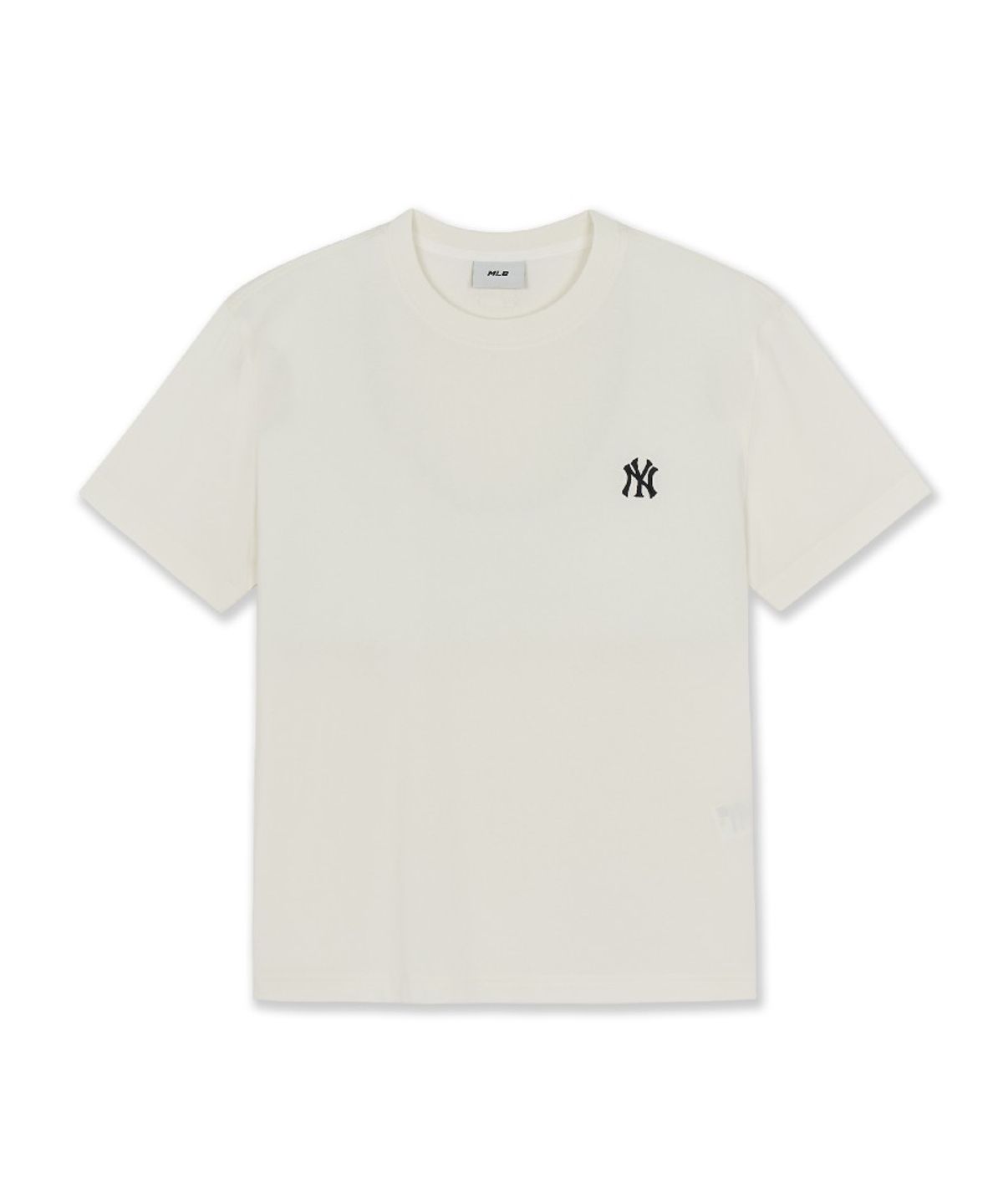 엠엘비(MLB) 베이직 스몰로고 레귤러핏 반팔 티셔츠 NY (Ivory)