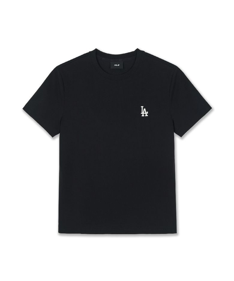 베이직 스몰로고 레귤러핏 반팔 티셔츠 LA (Black)