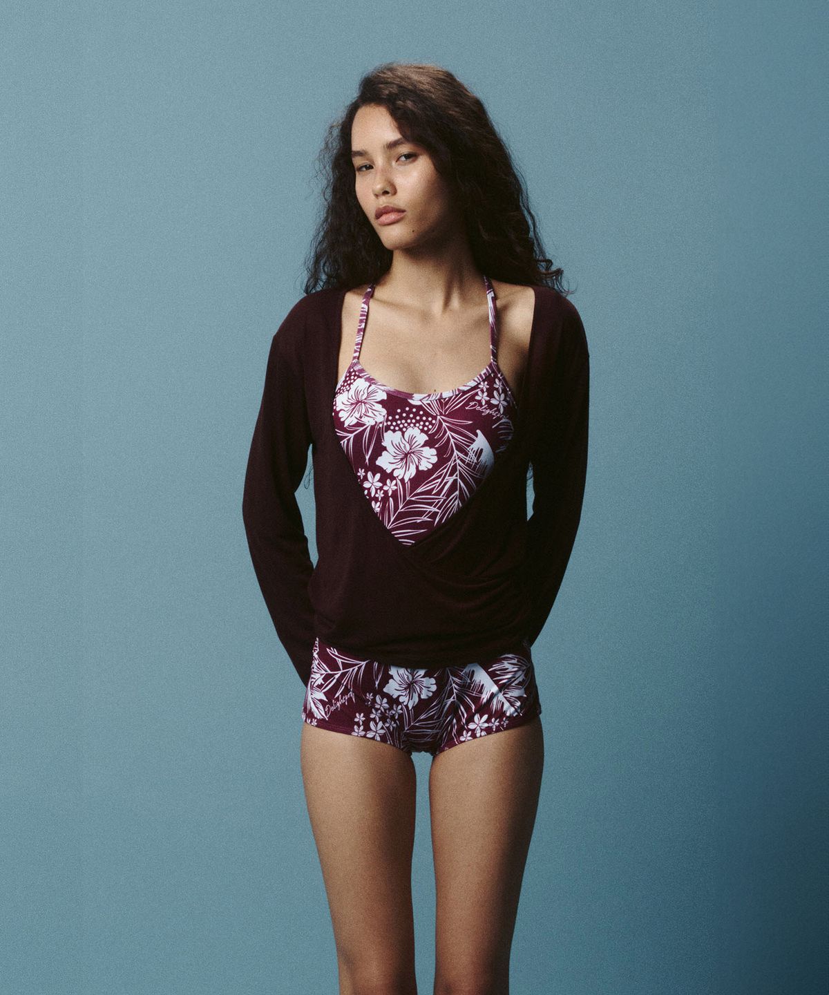 딜라잇풀(DELIGHTPOOL) Romy Cover-up Top - Bordeaux