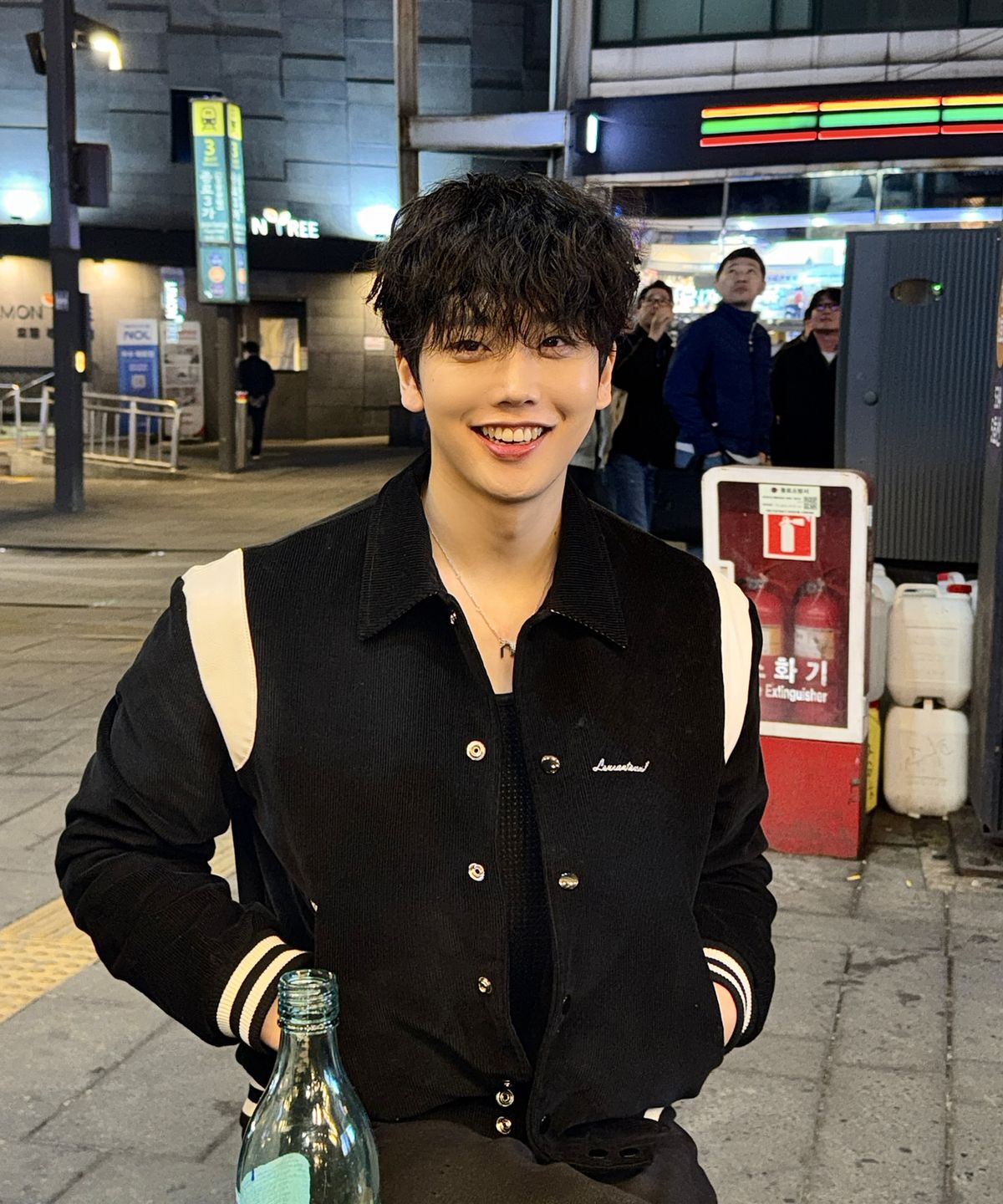 로랑서울(LAURANTSEOUL) Signature varcity jacket(Black)