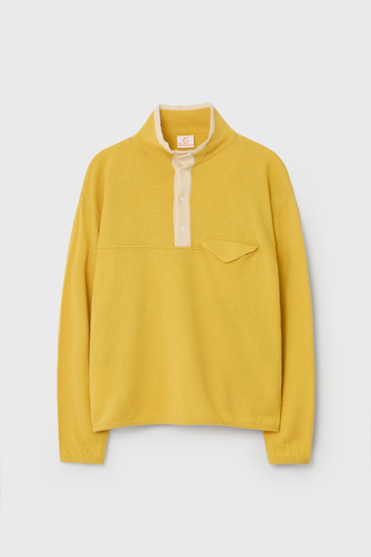 벌스데이수트(BIRTHDAYSUIT) CASHMERE SNAP PULLOVER KNIT (YELLOW)