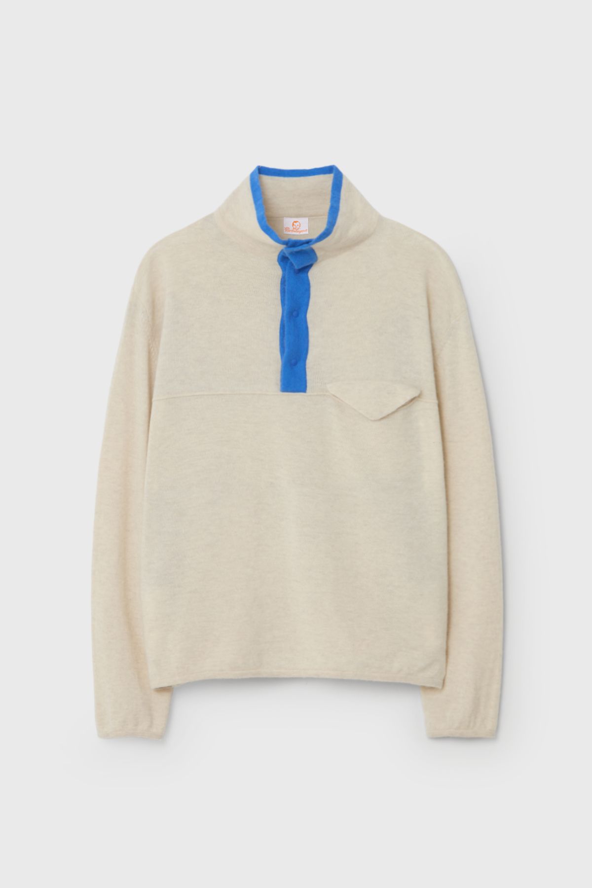 벌스데이수트(BIRTHDAYSUIT) CASHMERE SNAP PULLOVER KNIT (IVORY)