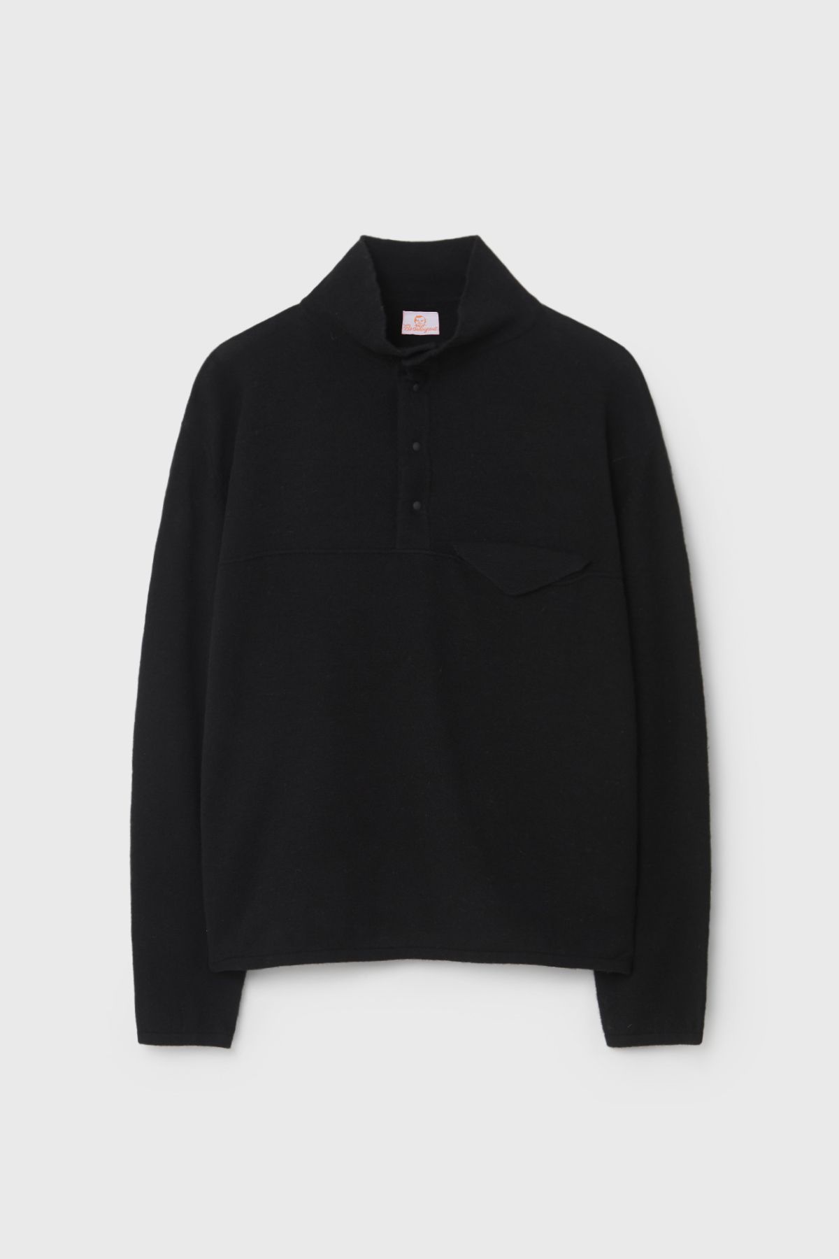벌스데이수트(BIRTHDAYSUIT) CASHMERE SNAP PULLOVER KNIT (BLACK)
