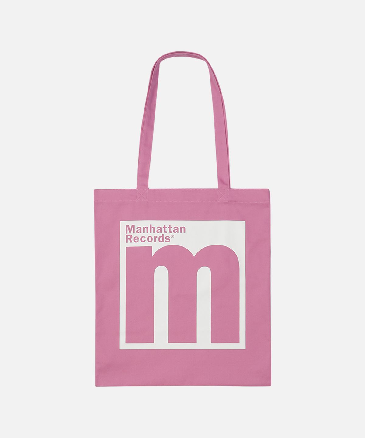 맨하탄레코즈(MANHATTAN RECORDS) MR M Logo Canvas Eco Bag - Pink