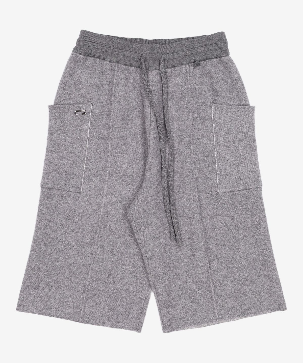 우마뭉(UMARMUNG) Blue fox double faced half pants_Heather Grey M