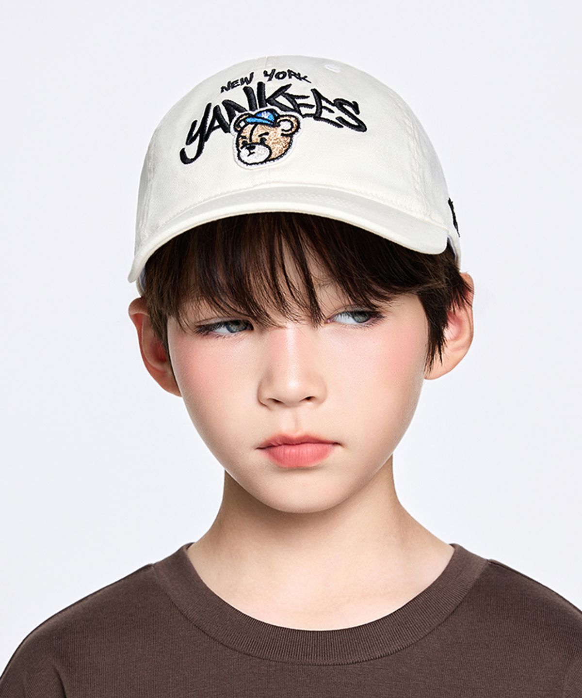 엠엘비 키즈(MLB KIDS) 메가베어 빈티지 워싱 볼캡 NY (D.Cream)