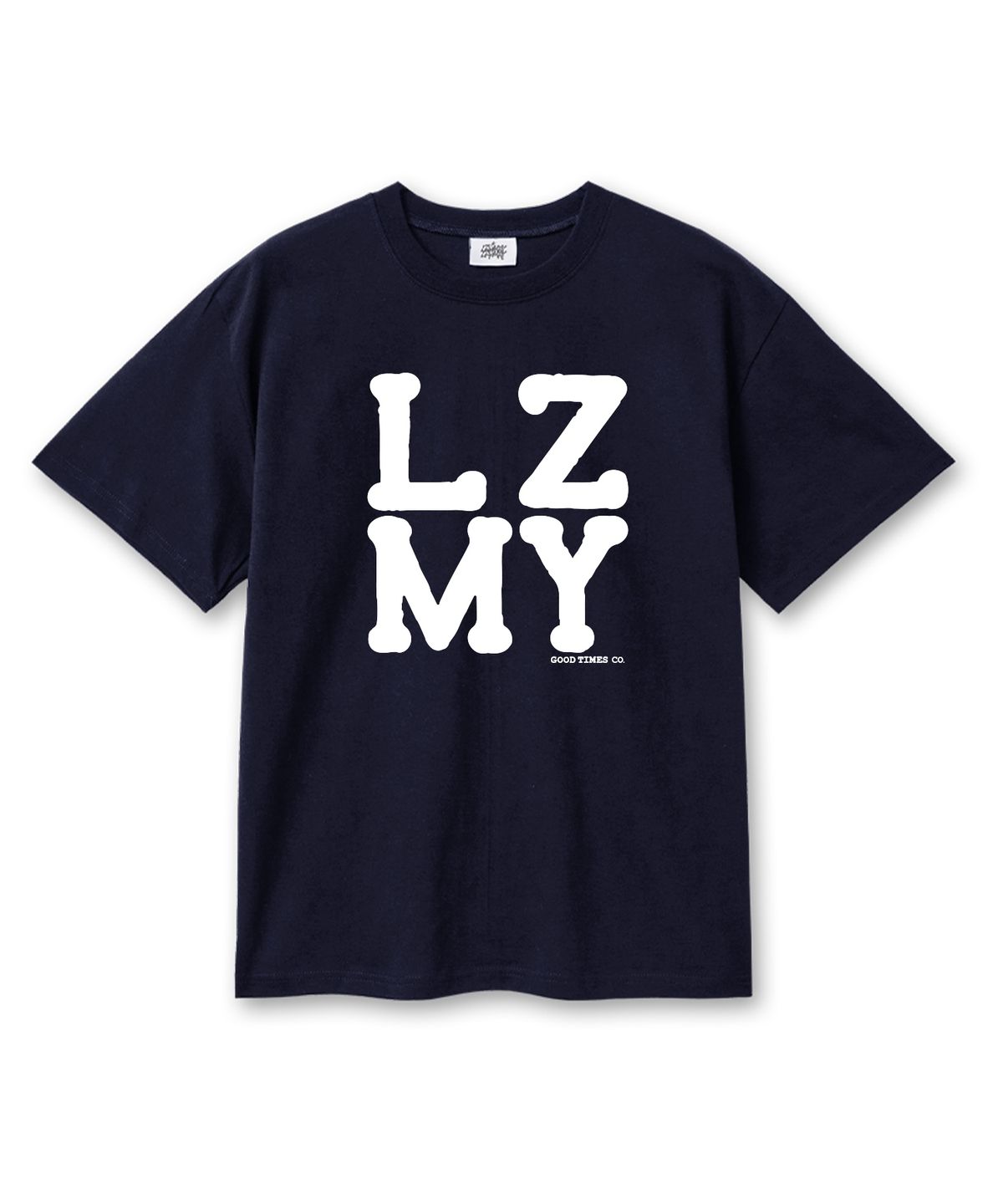 레이지메리(LAZYMERRY) LZMY굿타임 20수 코튼 오버핏 반팔티셔츠 네이비