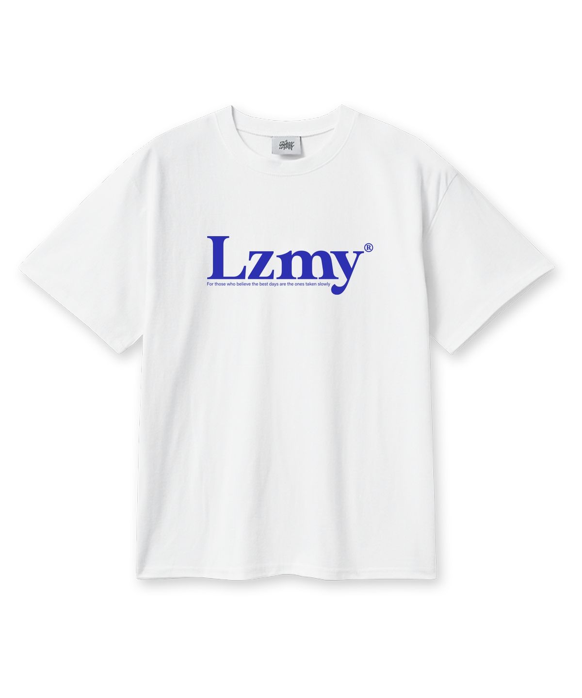 레이지메리(LAZYMERRY) LZMY로고 20수 코튼 오버핏 반팔티셔츠 화이트