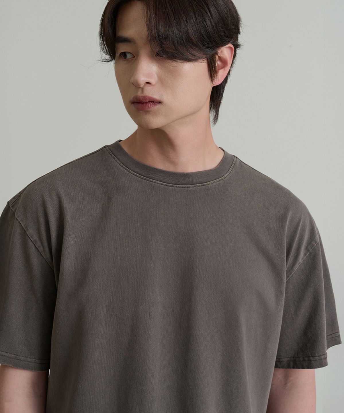 크레드먼스(CREEDMENS) 피그먼트 워싱 오버 반팔티 (BROWN)