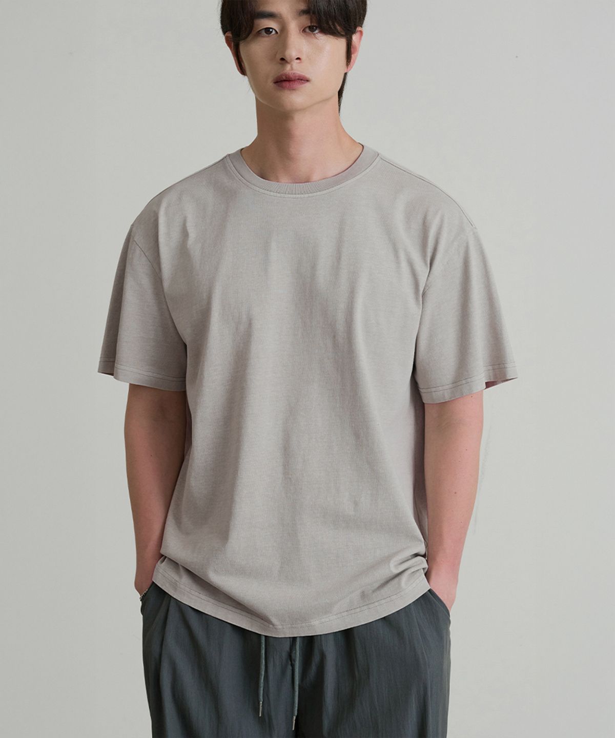 크레드먼스(CREEDMENS) 피그먼트 워싱 오버 반팔티 (LIGHT BEIGE)