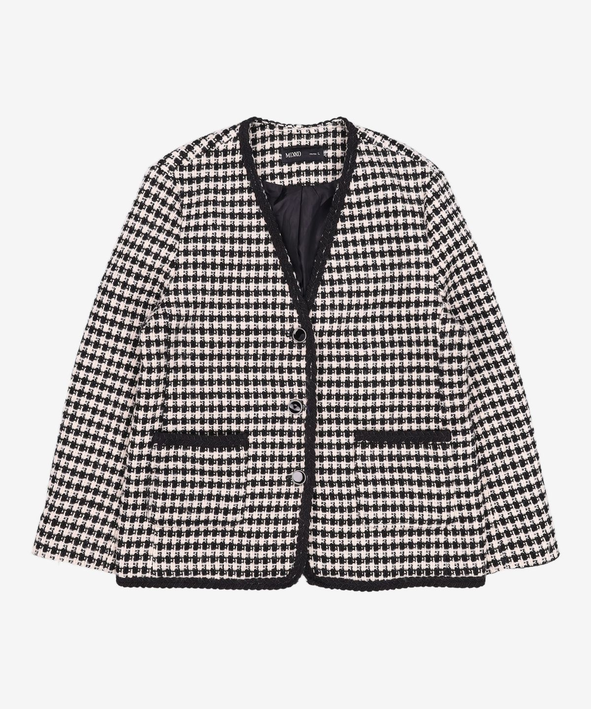 미쏘(MIXXO) 트위드 브이넥 자켓 MIWJKB103B L