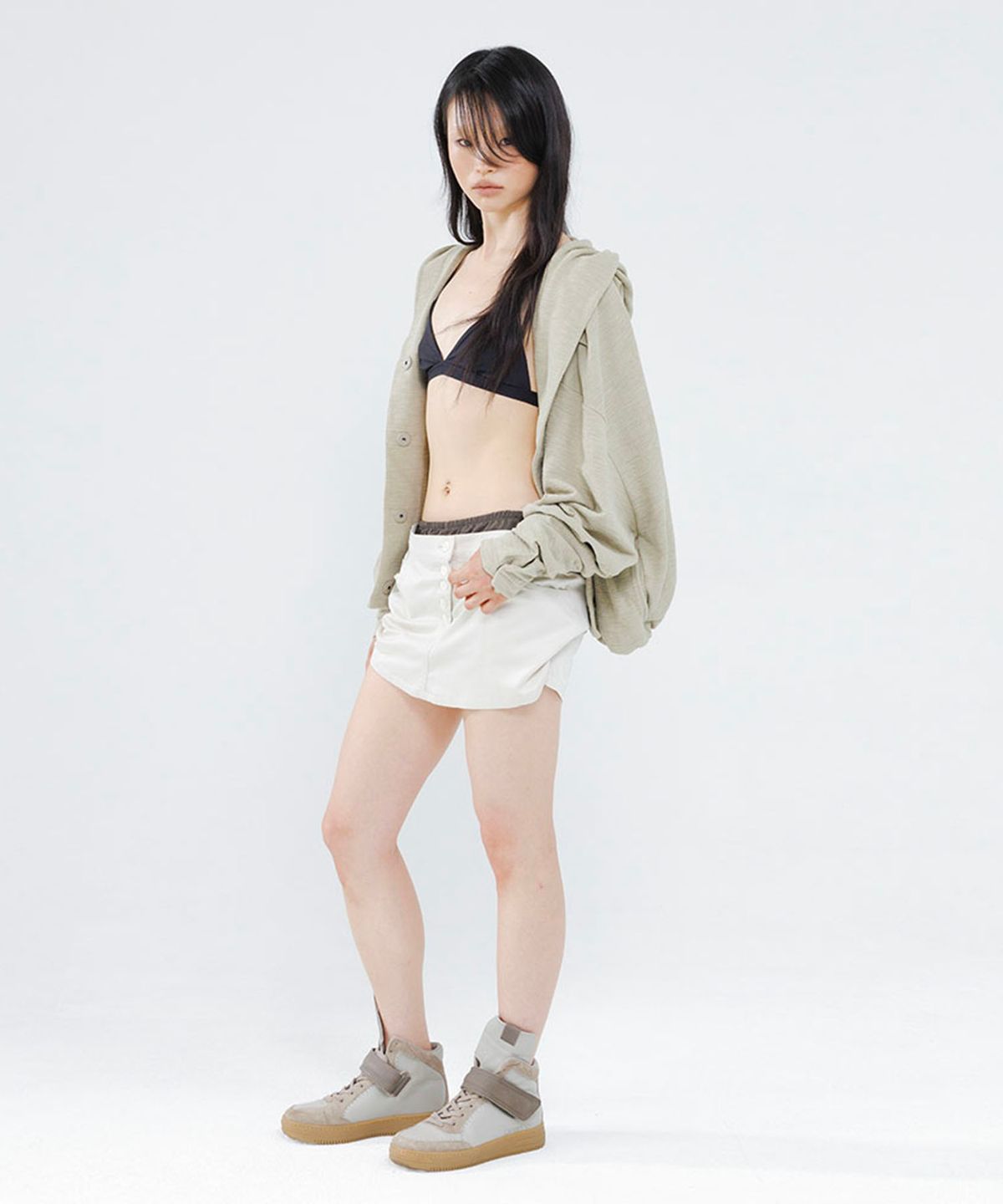 웻태그(WET TAG) ASYMMETRIC LAYERED SKORT BEIGE