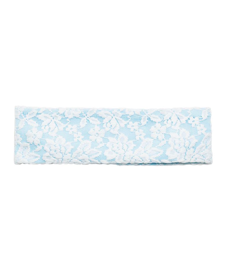LAYERED LACE HAIRBAND AQUA