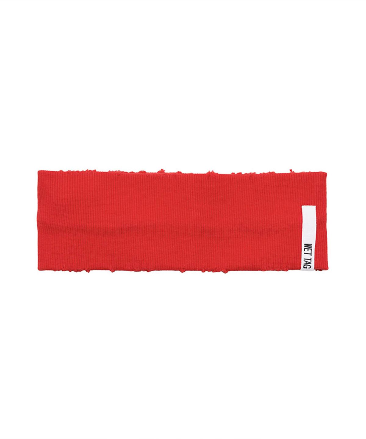 웻태그(WET TAG) RAW EDGE RIB HAIRBAND RED