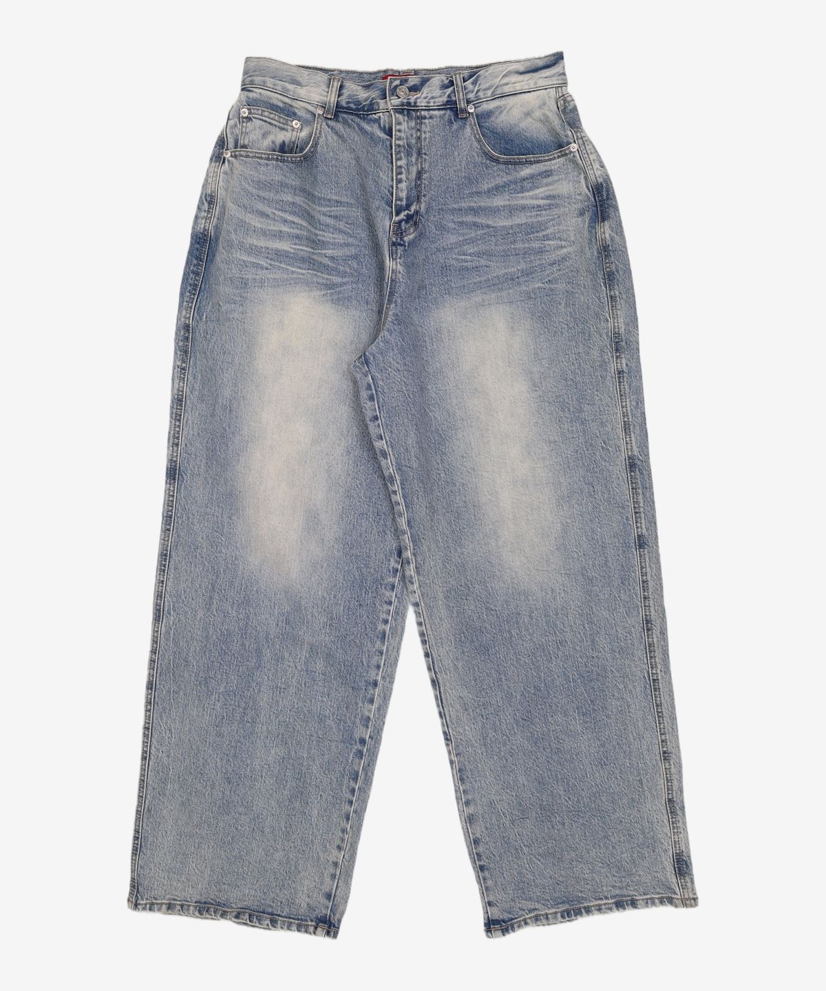 기철(KICHUL) WHITE LION NEW BAGGY DENIM PANTS (LIGHT BLUE) M
