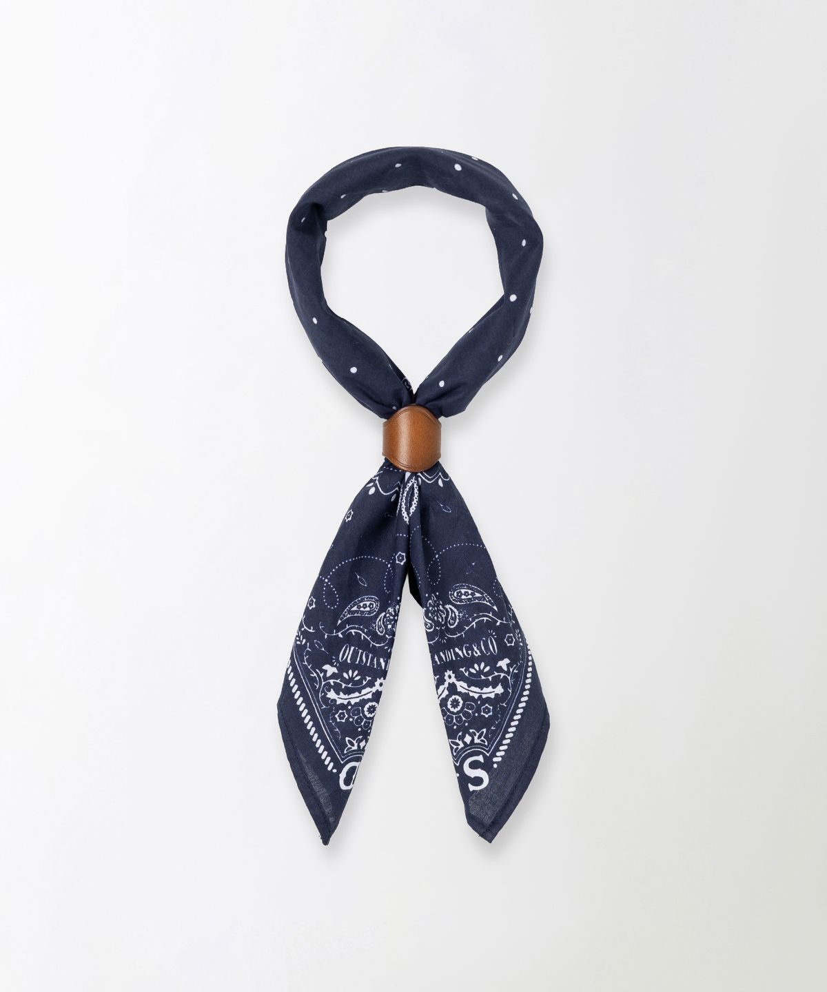 아웃스탠딩(OUTSTANDING) LEATHER BANDANA TOGGLE_BROWN