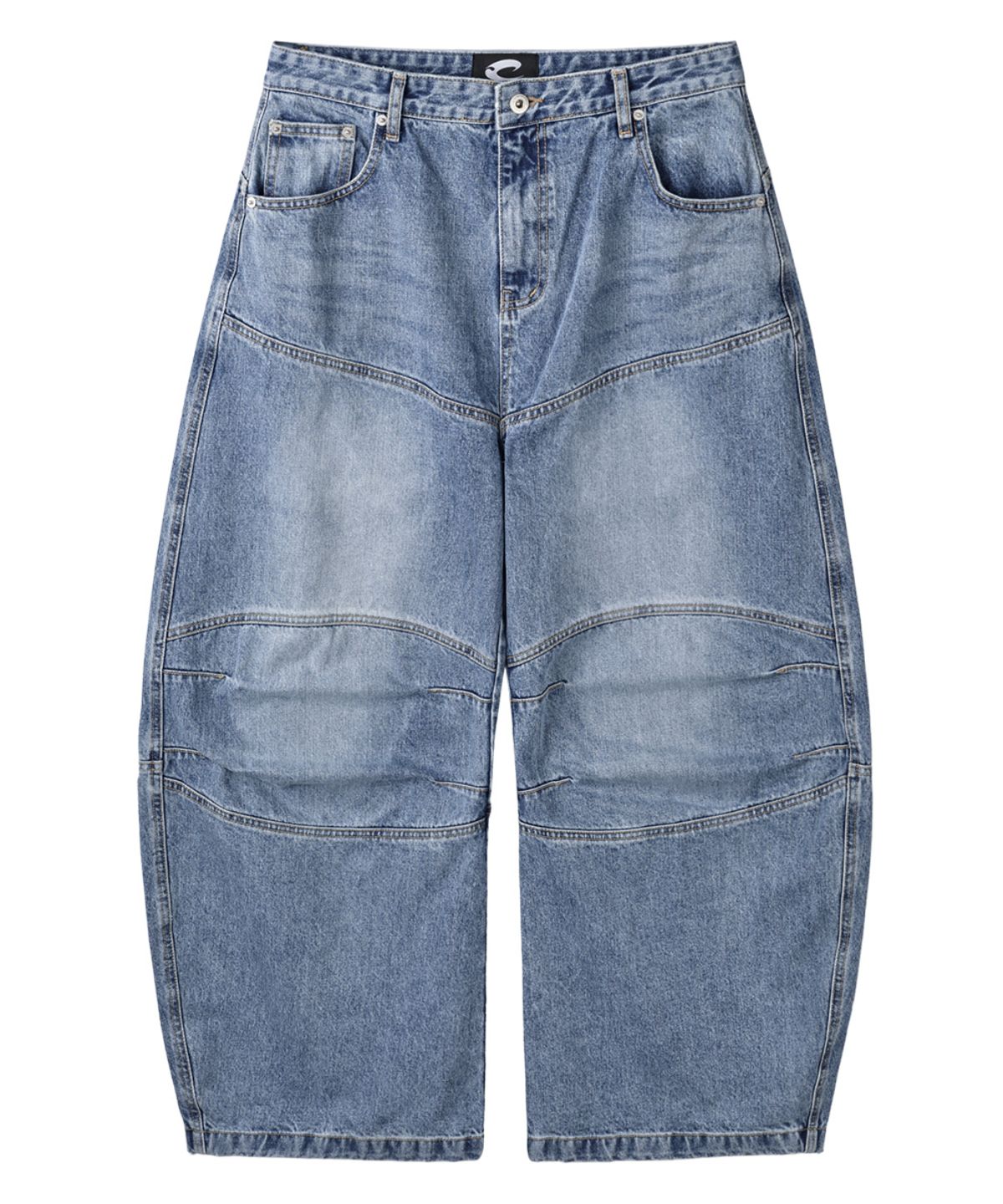 르렌느(LERENNE) Knee Dart Denim - Blue