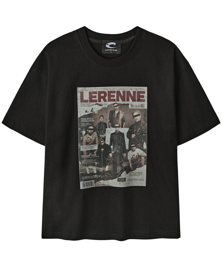 Magazine Printed T-Shirt - Black