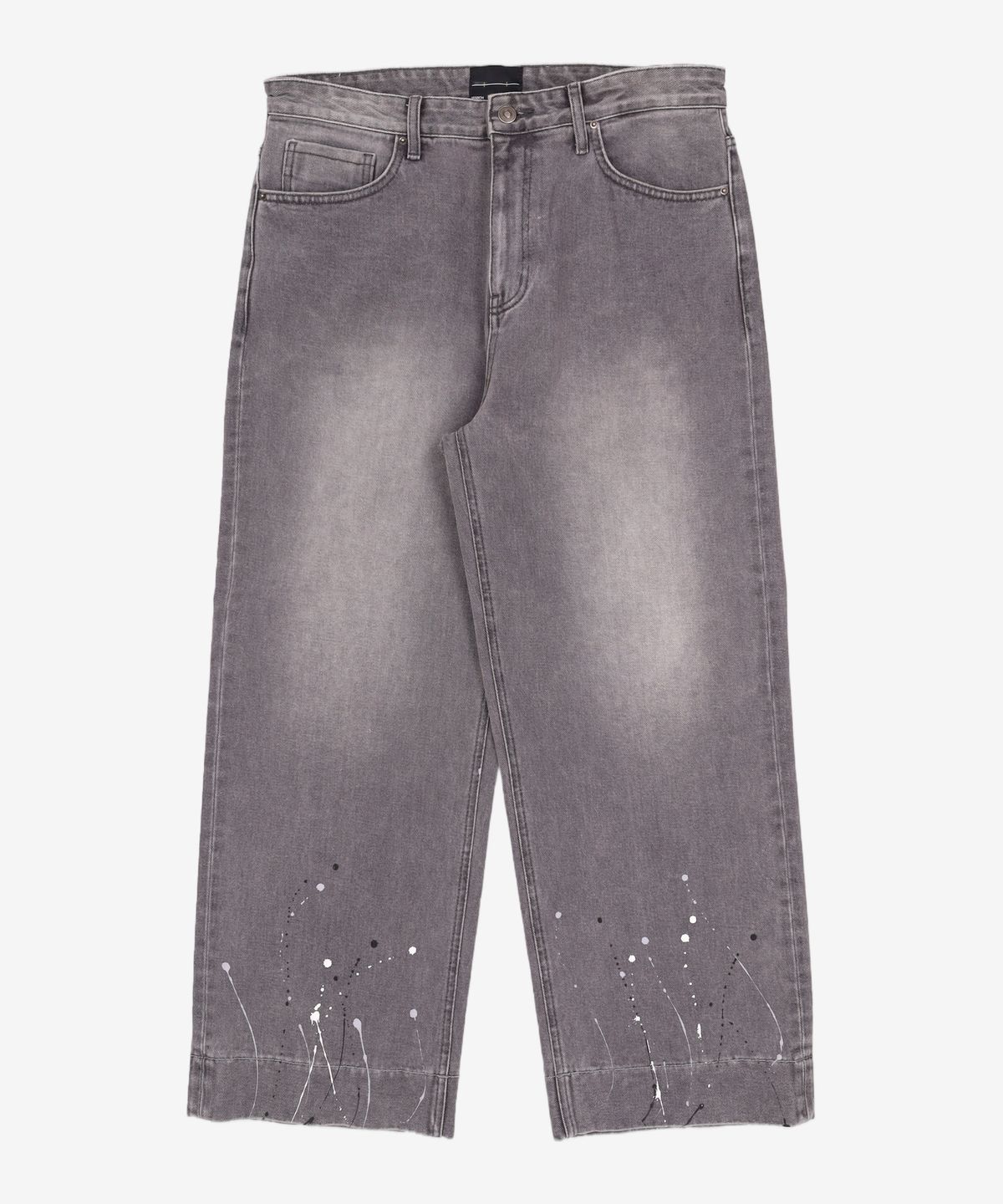 메종미네드(MAISON MINED) PAINTING CROPPED WIDE DENIM GREY 50