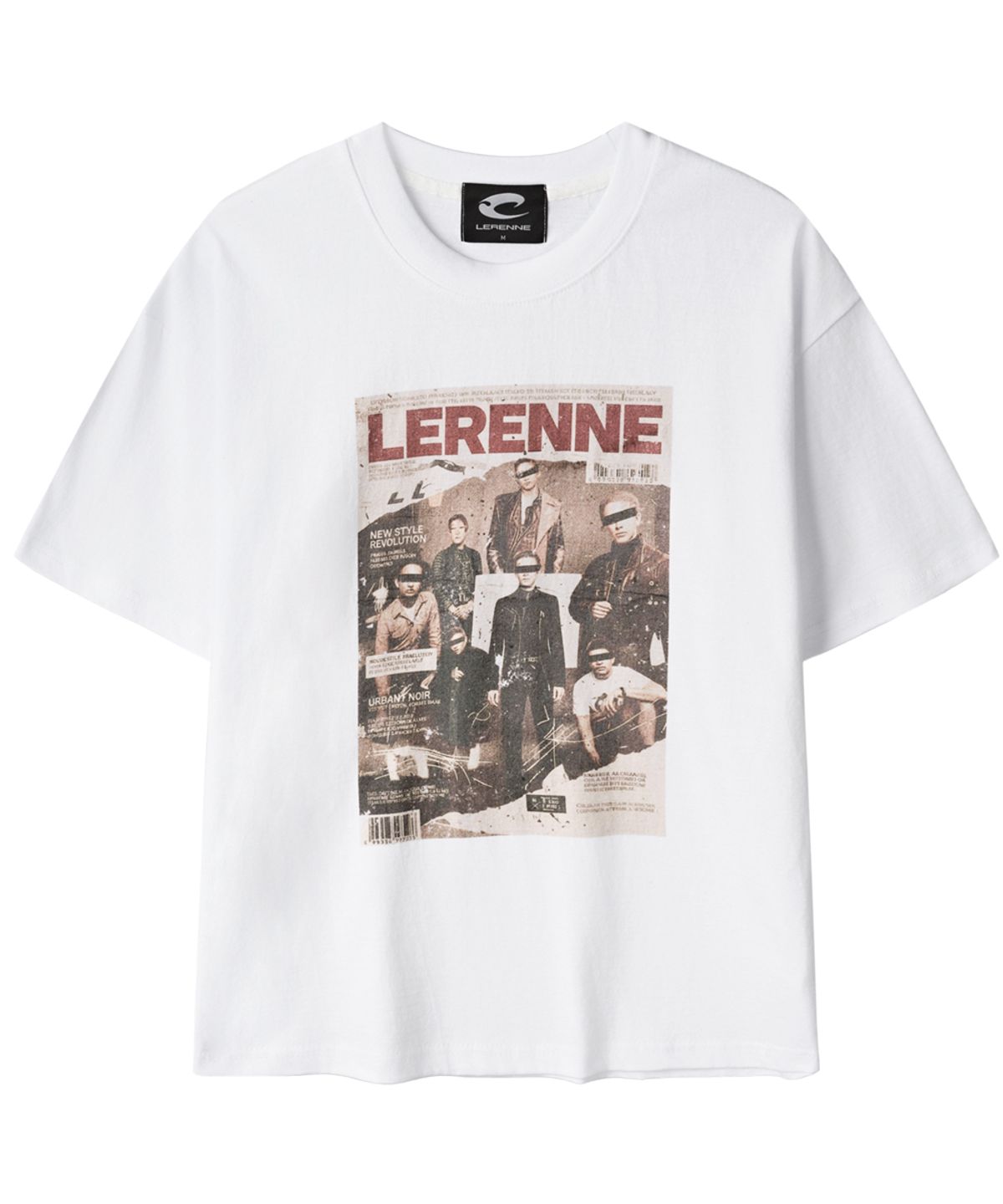 르렌느(LERENNE) Magazine Printed T-Shirt - White