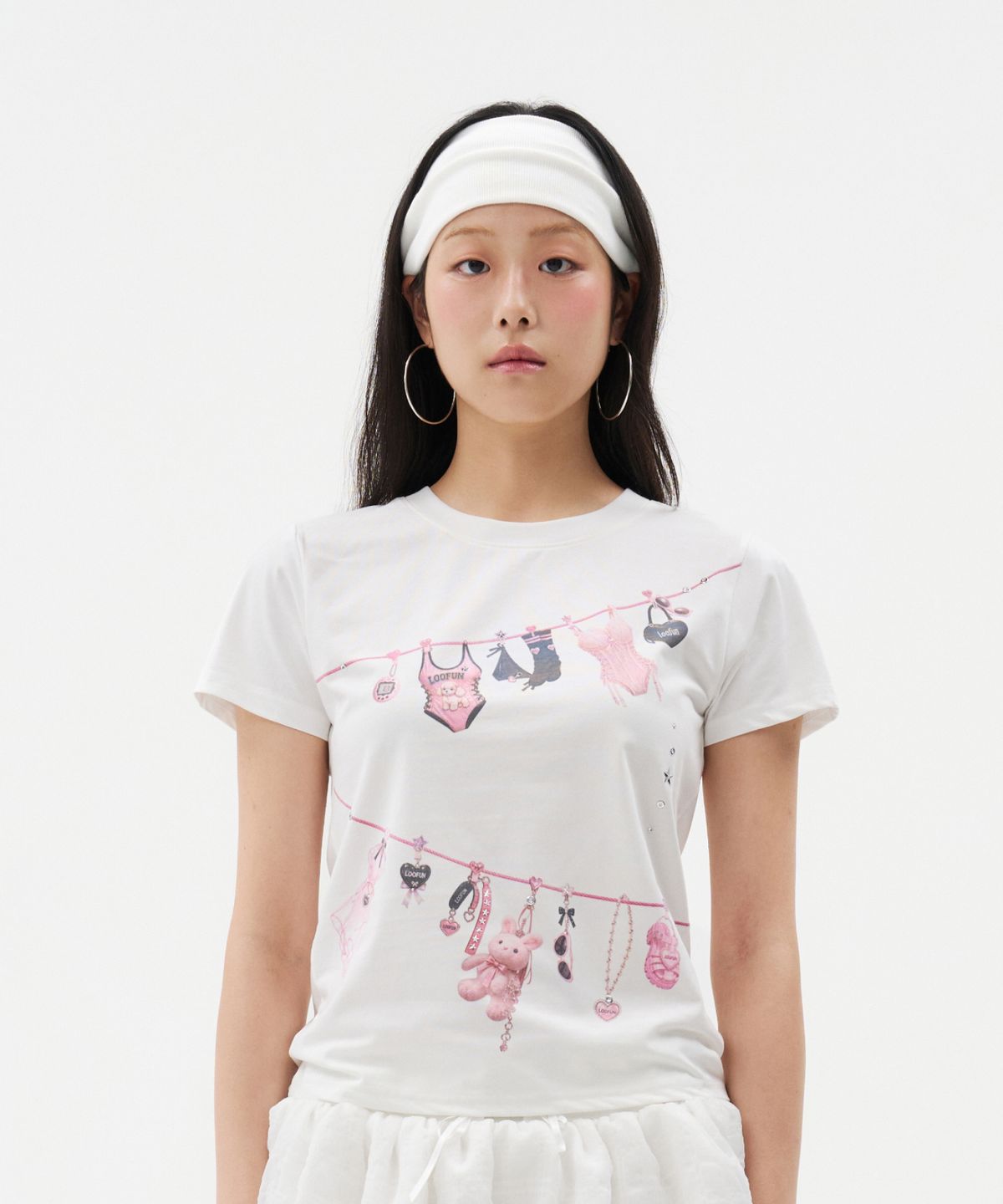 루펀(LOOFUN) Laundry Day Tee / 런드리 데이 티 [Pink Graphic]