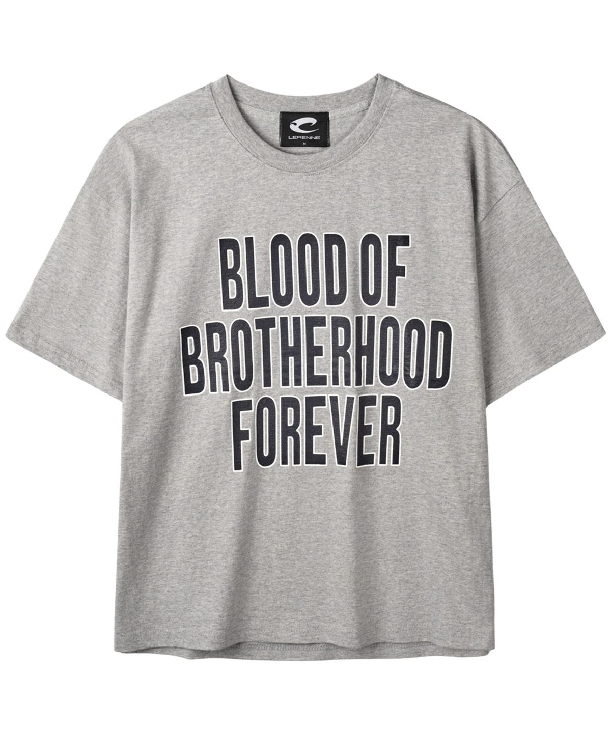 르렌느(LERENNE) Blood Lettering T-Shirt - Grey