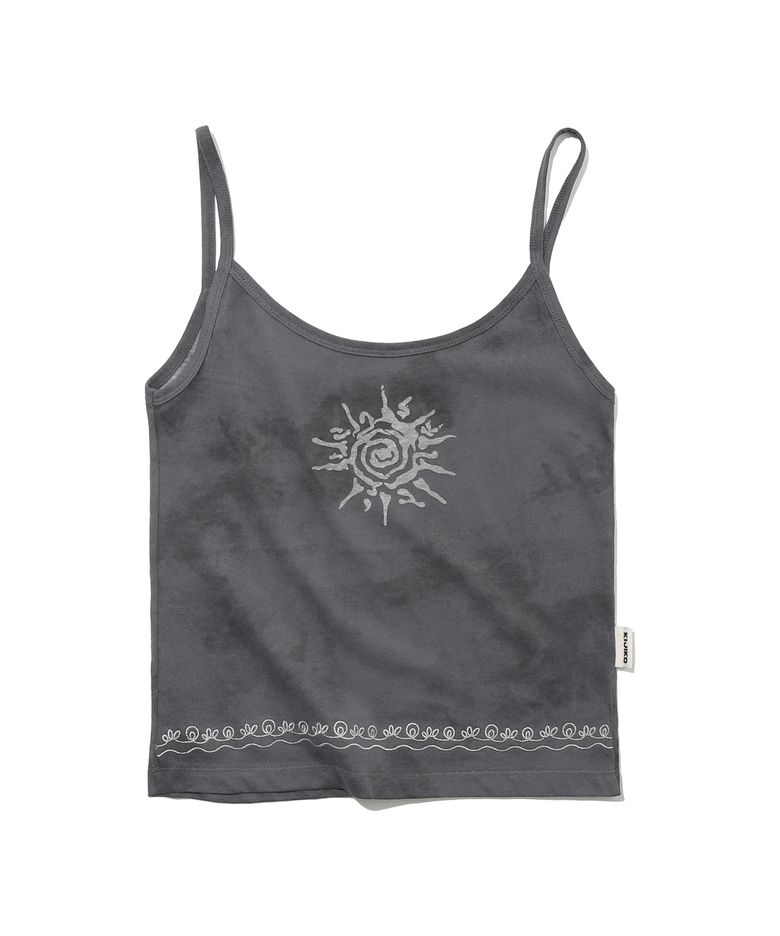 ke503. Vintage Sunset Sleeveless Charcoal