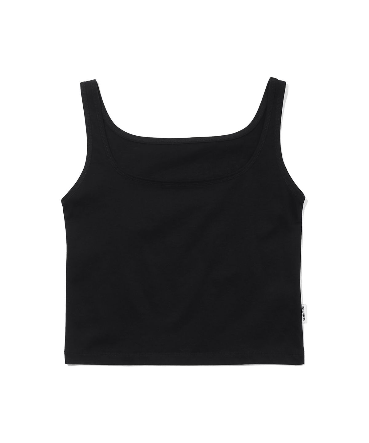 키지코(KIJIKO) ke504. Square Neck Cropped Sleeveless Black
