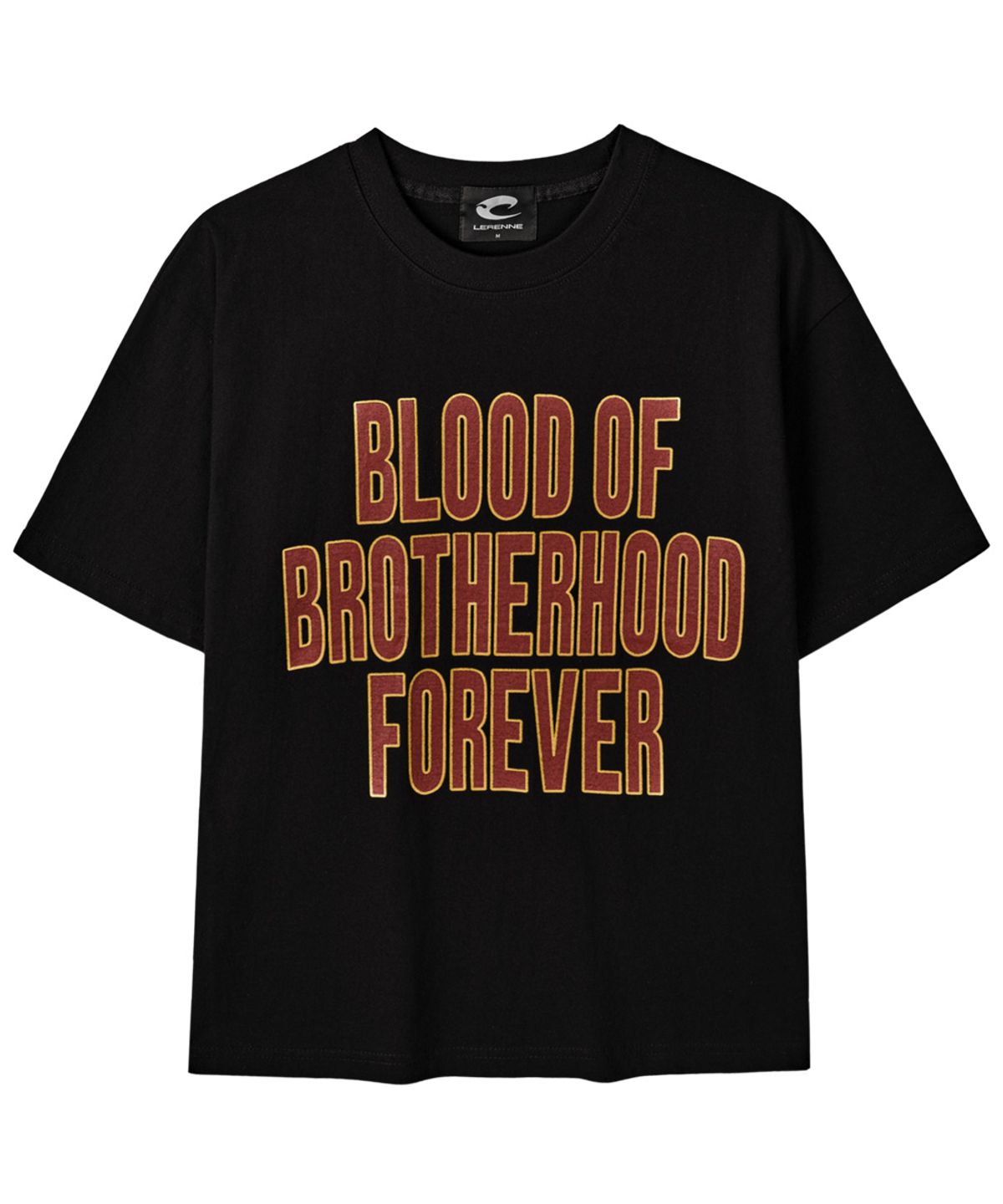 르렌느(LERENNE) Blood Lettering T-Shirt - Black
