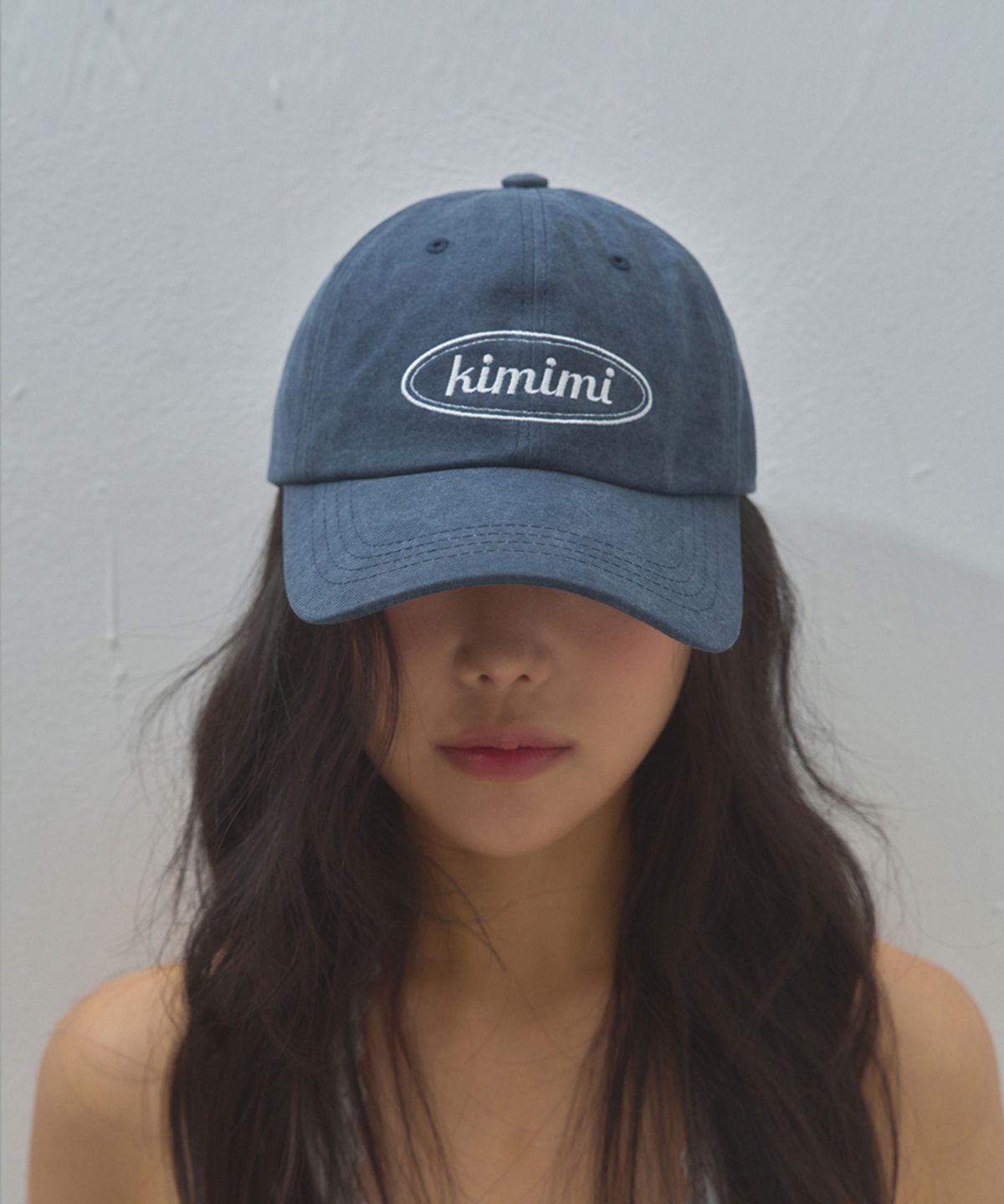키미미(KIMIMI) 로고 볼캡 네이비