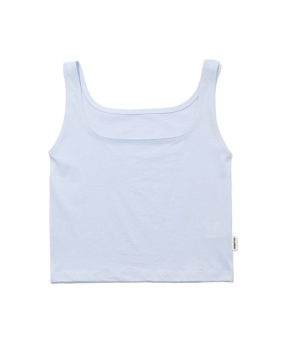 키지코(KIJIKO) ke504. Square Neck Cropped Sleeveless Light Blue