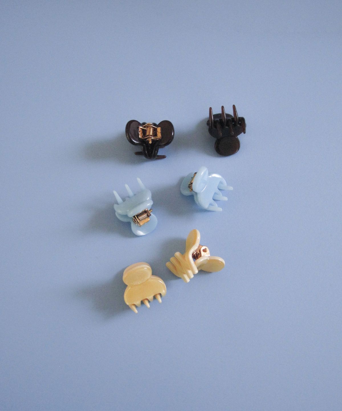 둥그런(DUNGEUREON) [6 pack] Mini Hair pin Set (Sky Blue)