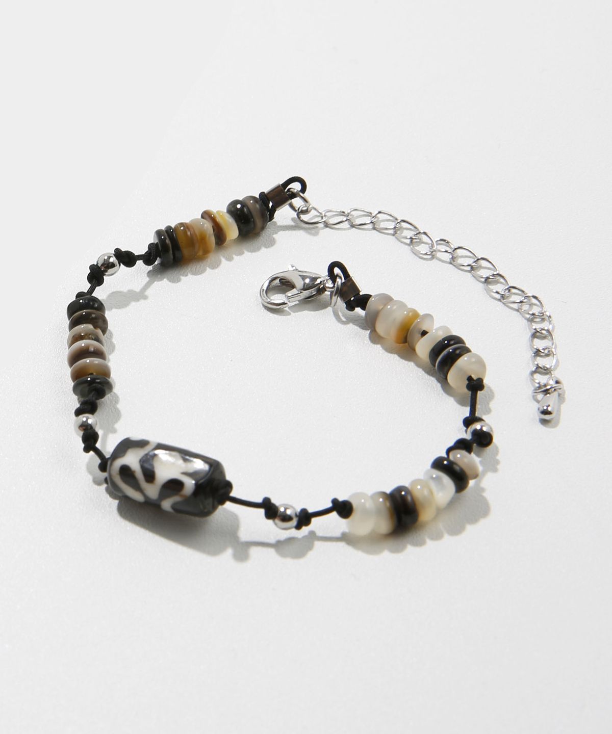 키지코(KIJIKO) ke909. Nomad Mix Beads Bracelet Black